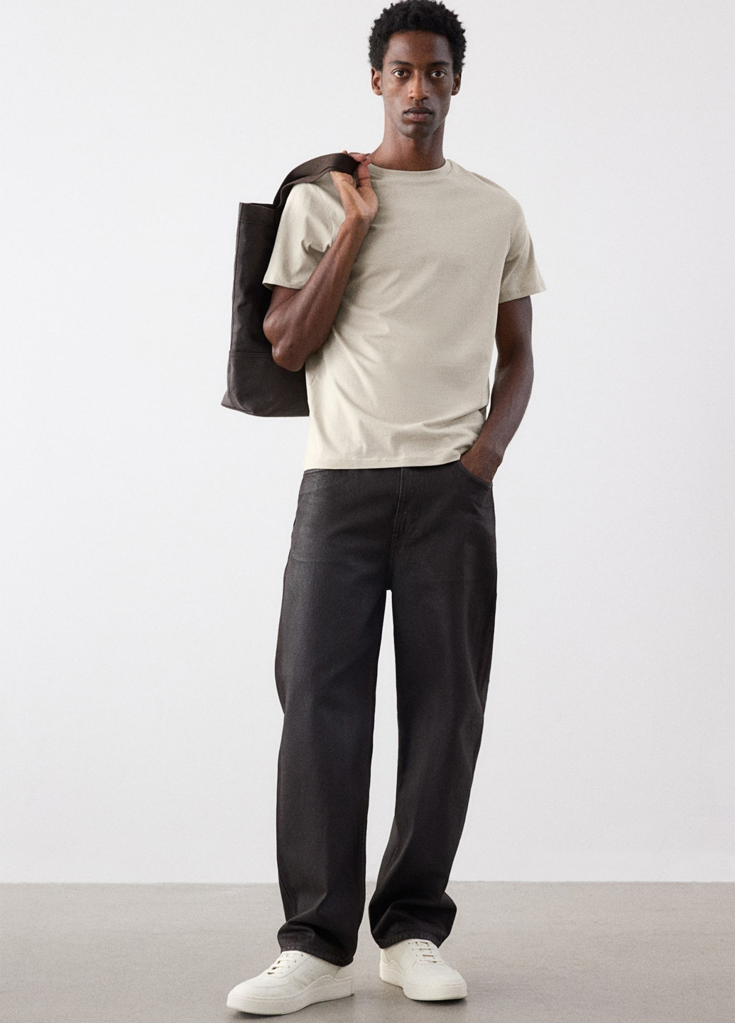 Кремова футболка H&M