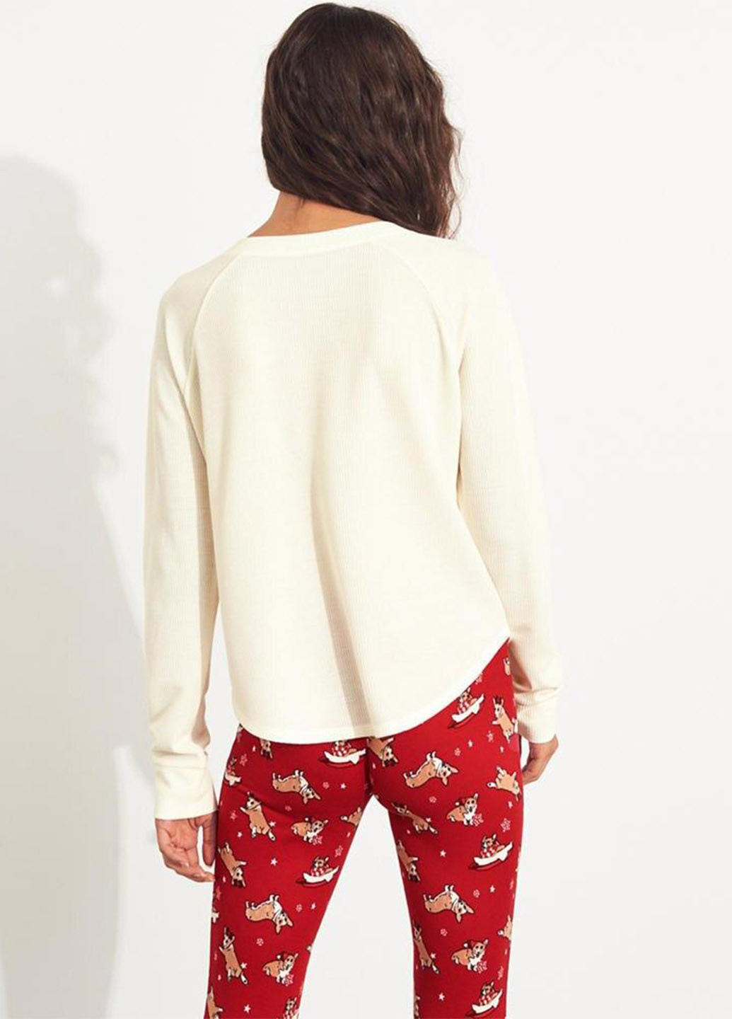 Молочная всесезон пижама (реглан, леггинсы) Hollister