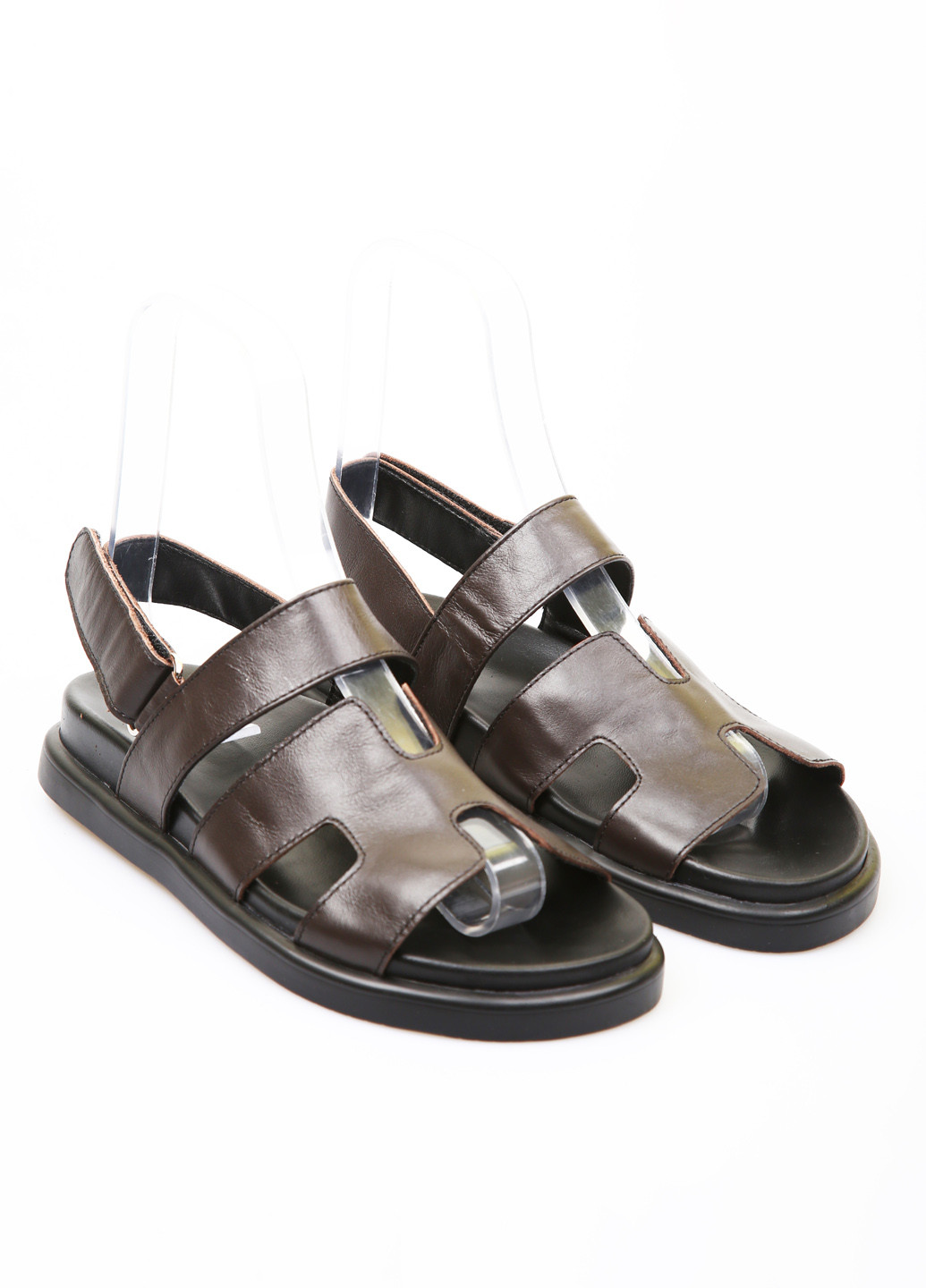 Темно-коричневые сандалии Bizoni на липучке