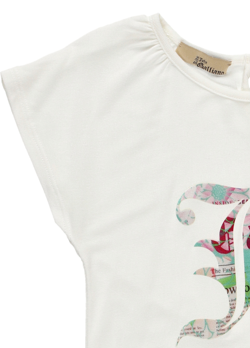 Белая летняя футболка John Galliano