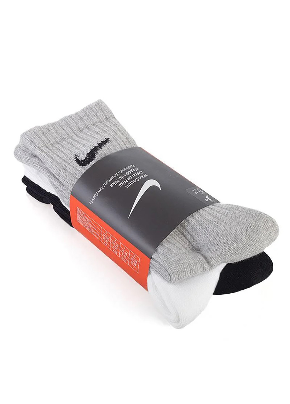 Шкарпетки 3-pack black/gray/white — SX4508-965 Nike (254342454)