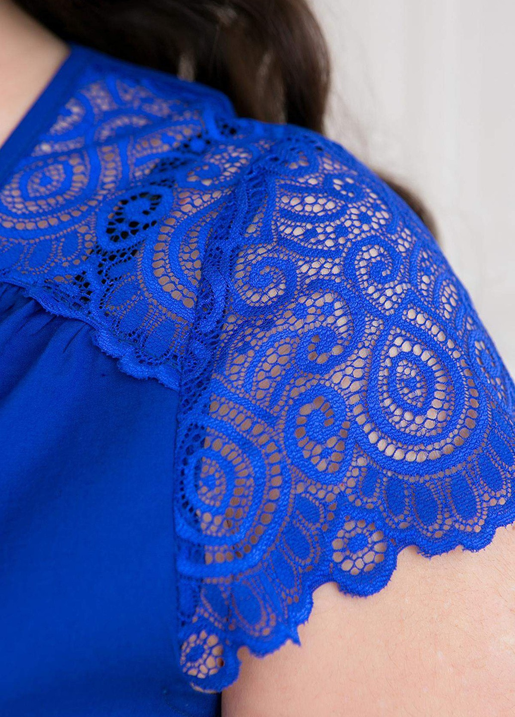 Сіро-голубий кежуал літня сукня максі з оборкою річ електрик Tatiana однотонна