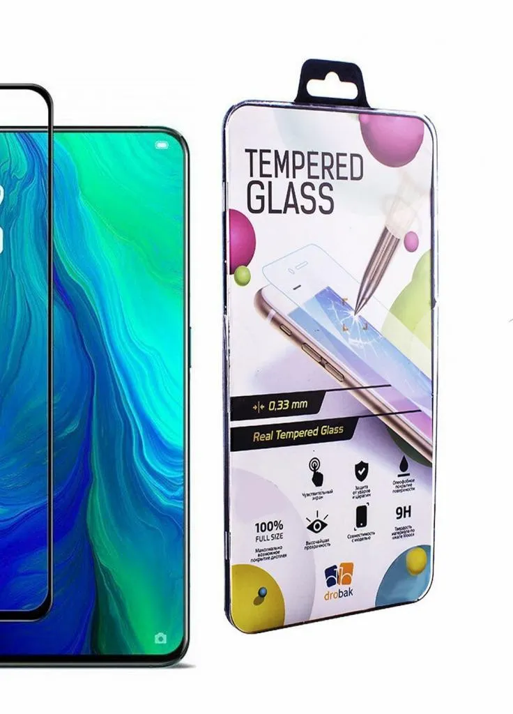 Скло захисне OPPO Reno 2 (Black) (+441653) Drobak (203983527)