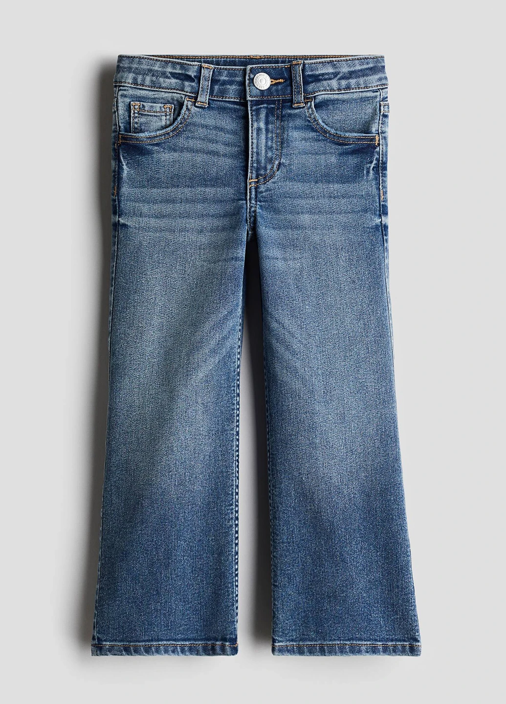 Синие демисезонные прямые джинсы H&M