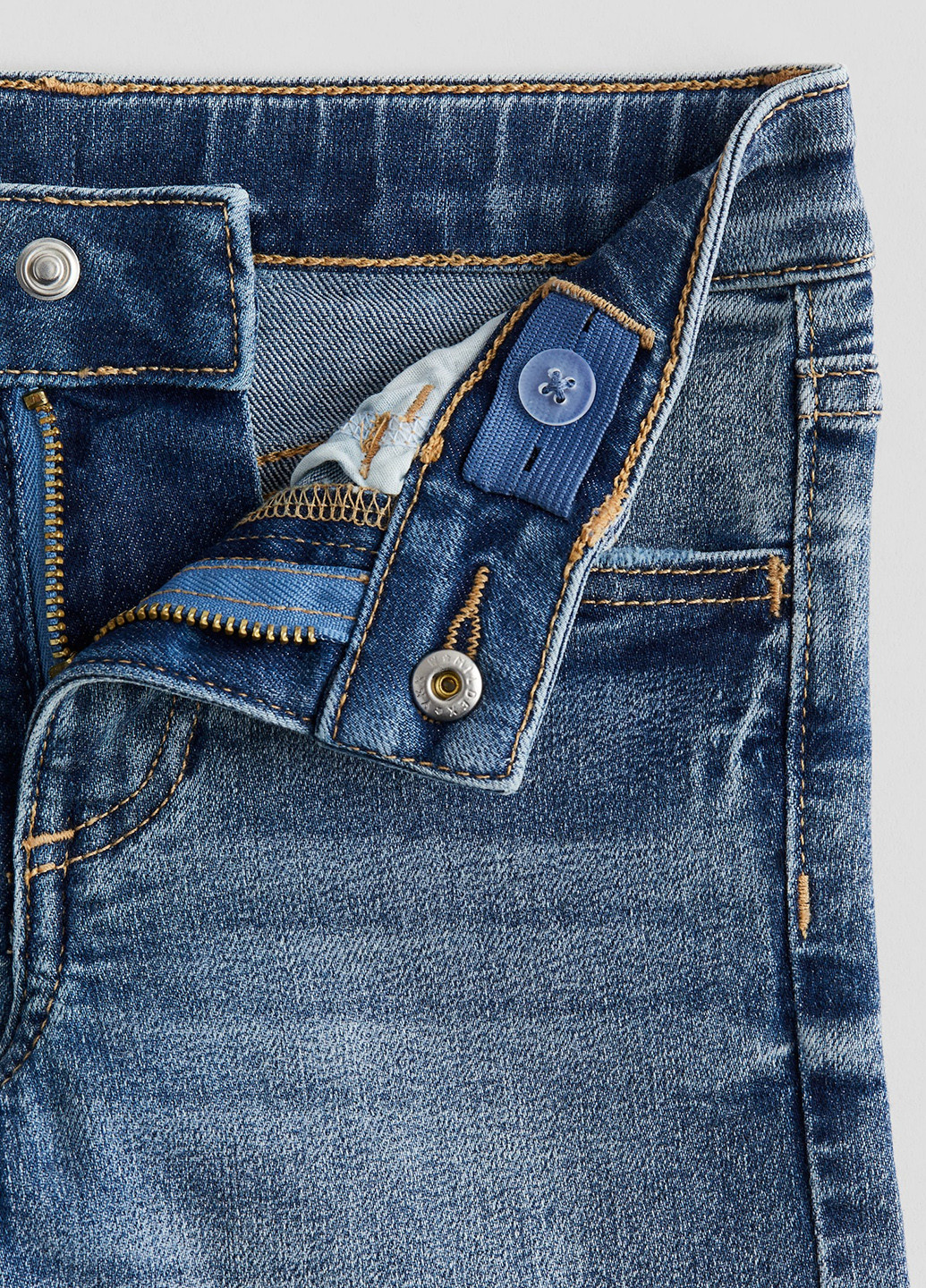 Синие демисезонные прямые джинсы H&M