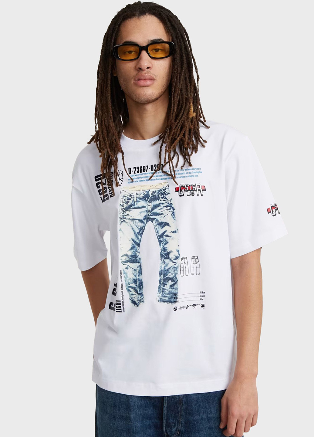 Белая футболка G-Star Raw
