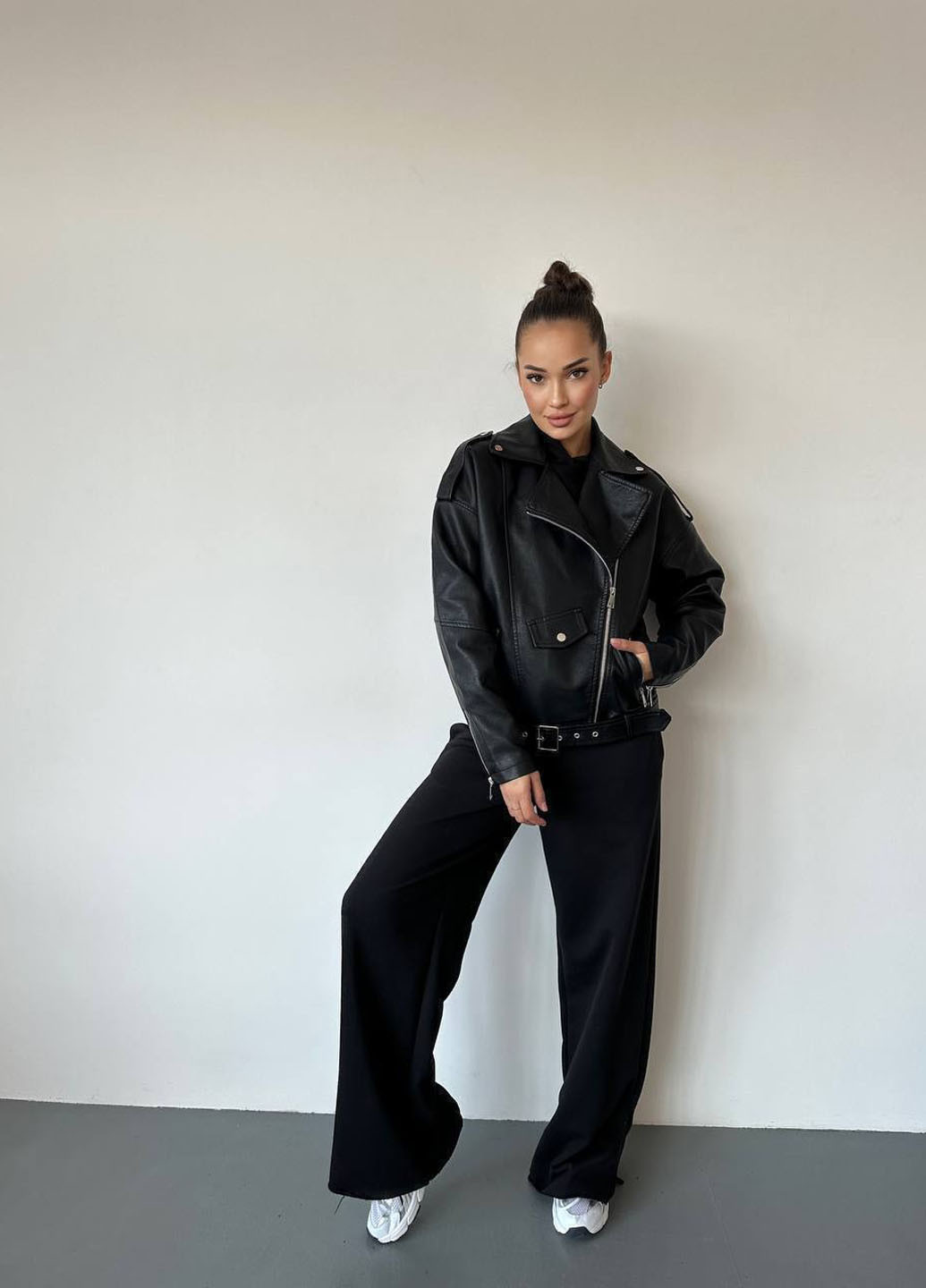 Чорна демісезонна куртка косуха No Brand