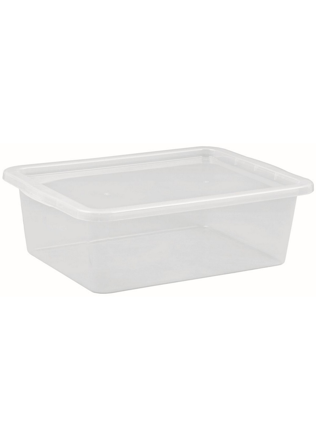 Ящик BASIC подкроватний з кришкою 30 л прозорий (TEA-2299) Plast Team (217310091)
