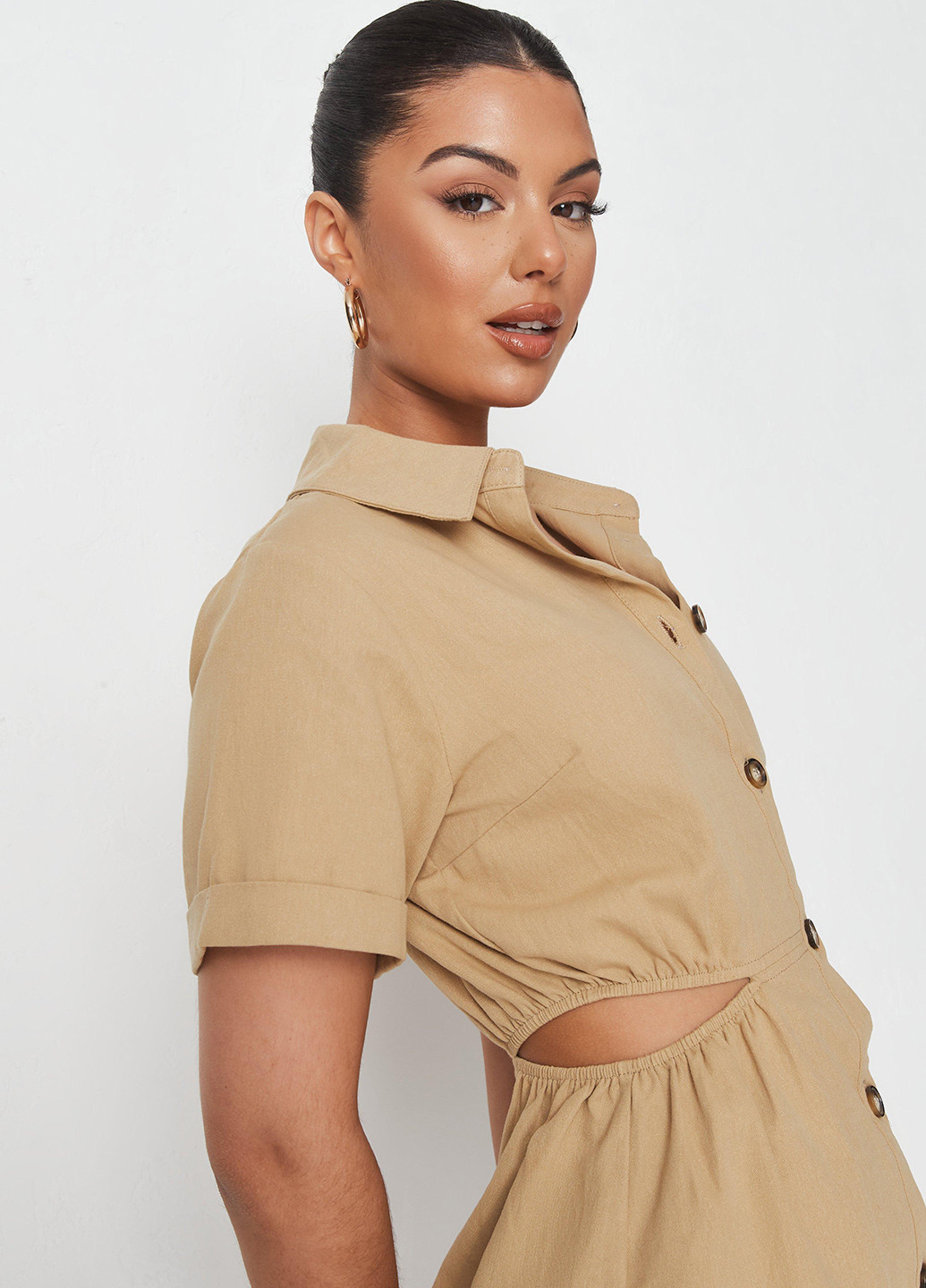 Пісочна кежуал сукня сукня-сорочка Missguided однотонна