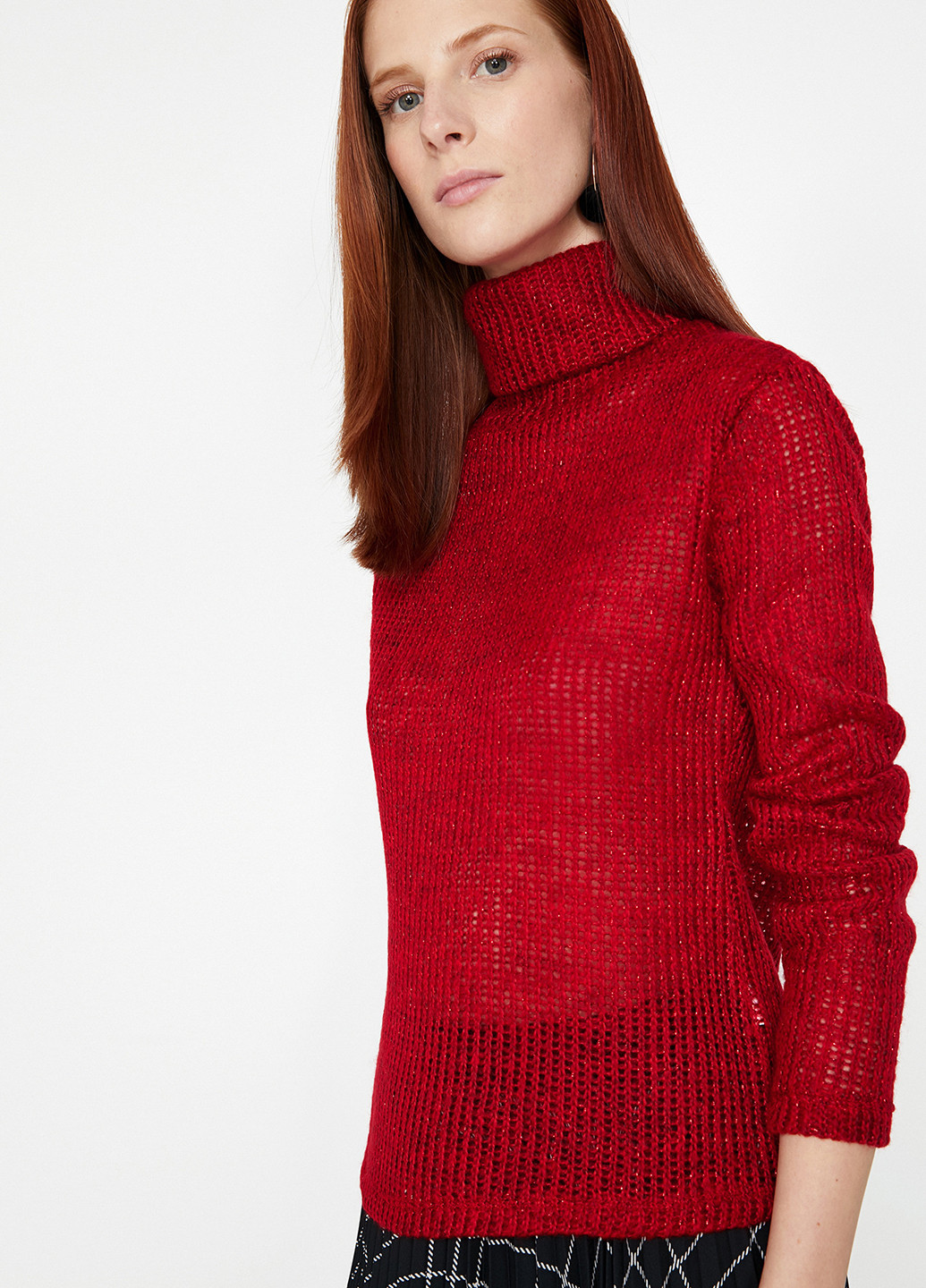 Красный зимний свитер KOTON