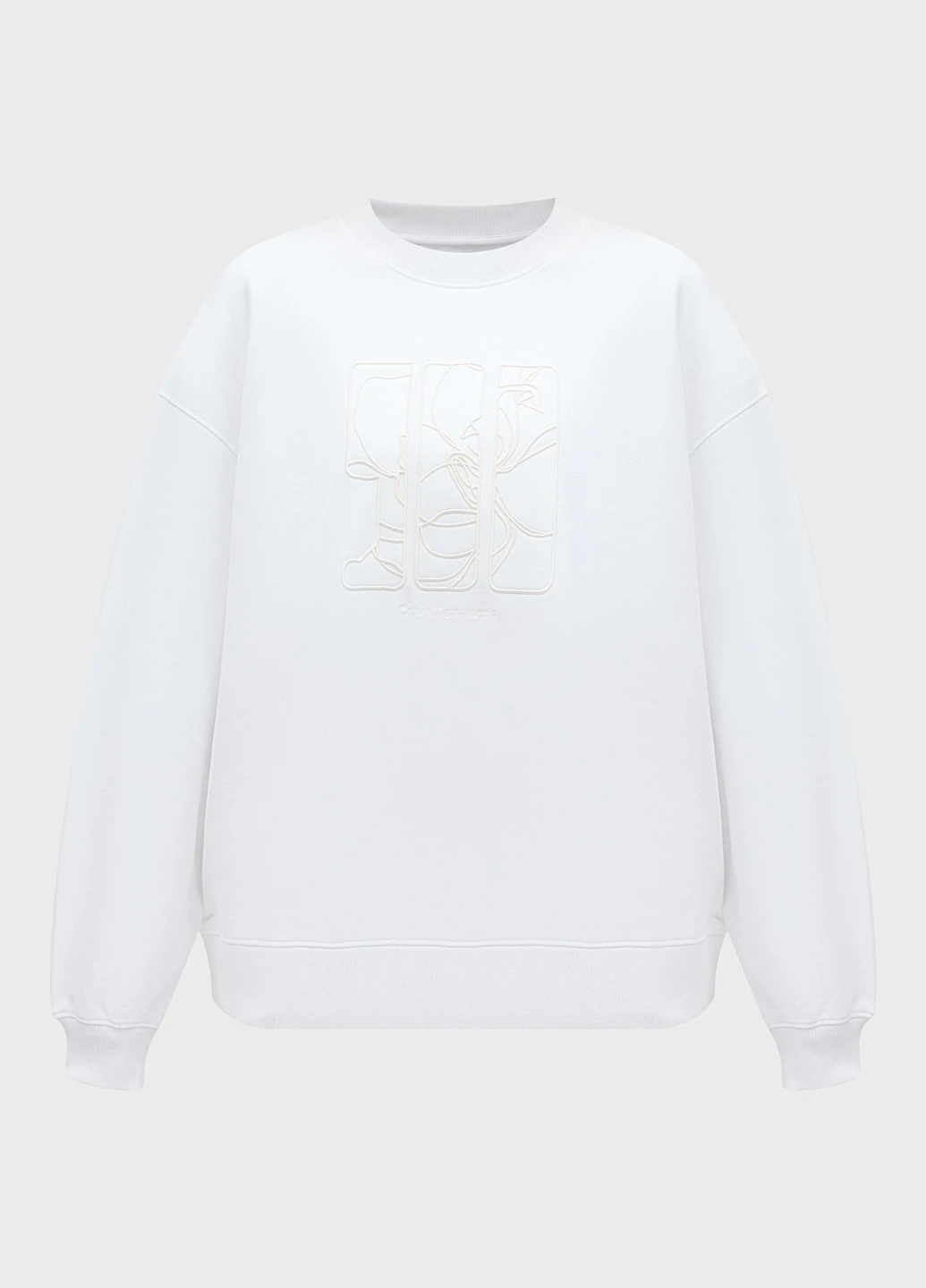 Белый свитшот Calvin Klein Jeans логотип вышивка (346698246)