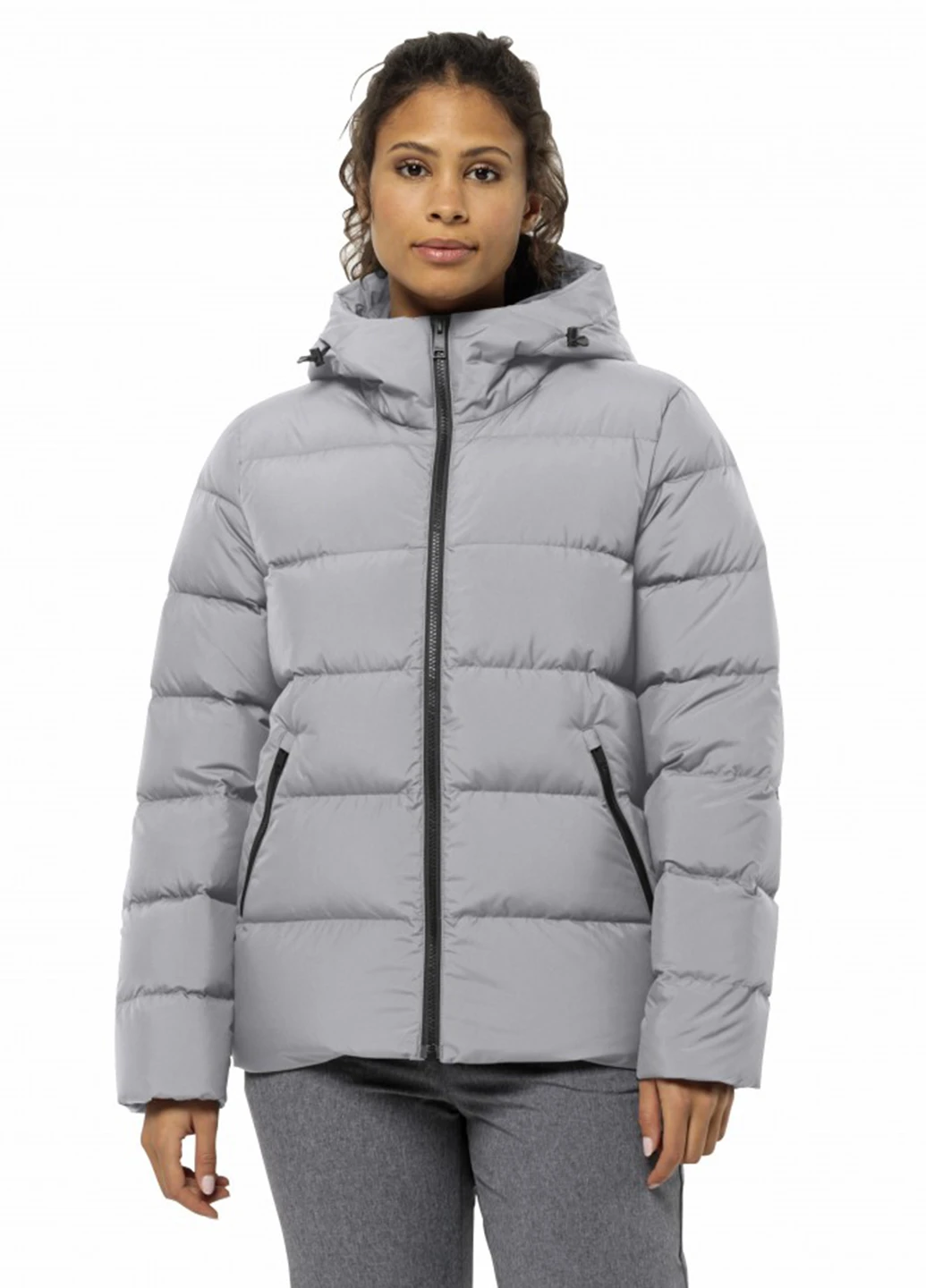 Сірий зимній Пуховик Jack Wolfskin