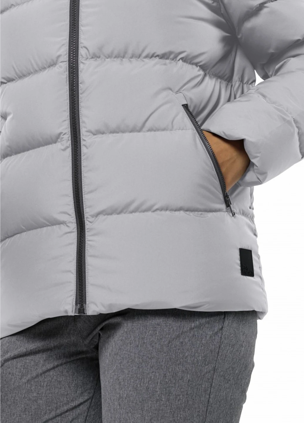 Сірий зимній Пуховик Jack Wolfskin