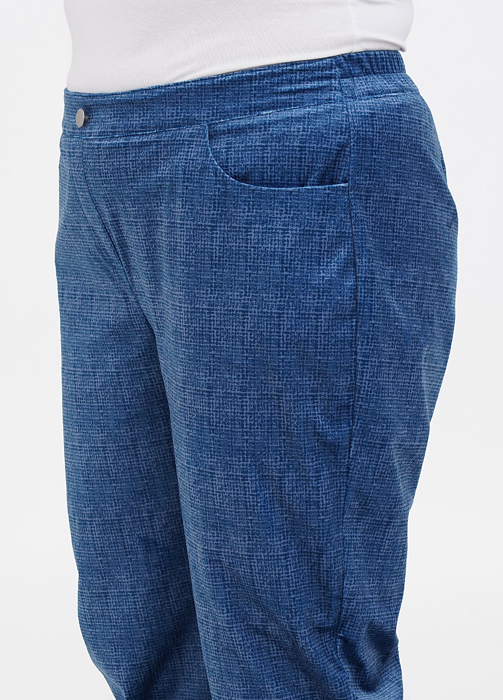 Синие кэжуал демисезонные зауженные брюки Long Island