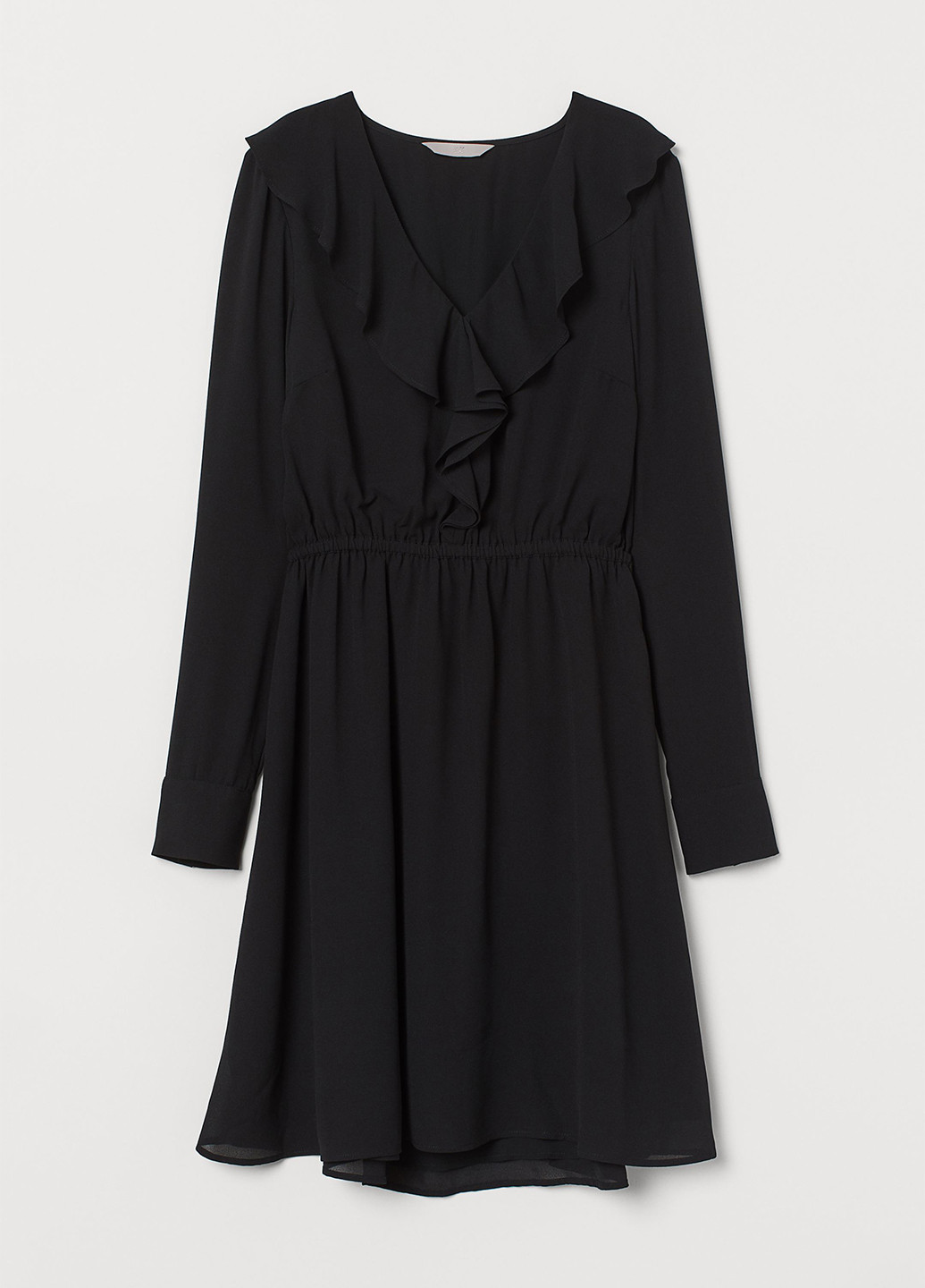 Черное кэжуал платье H&M однотонное