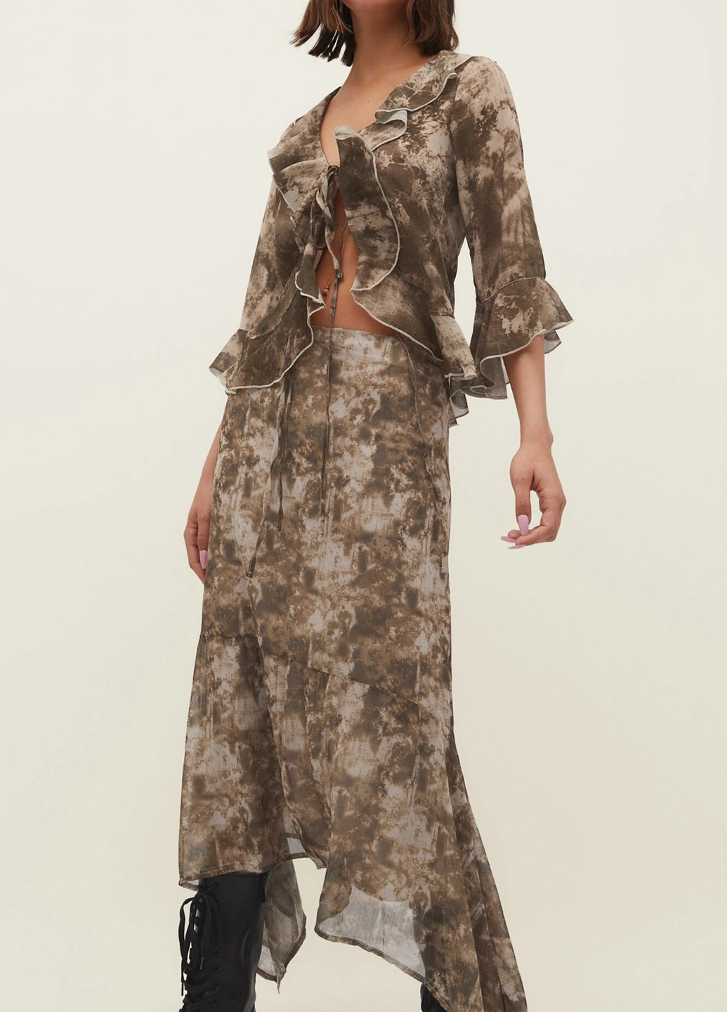 Зелена блуза Stradivarius