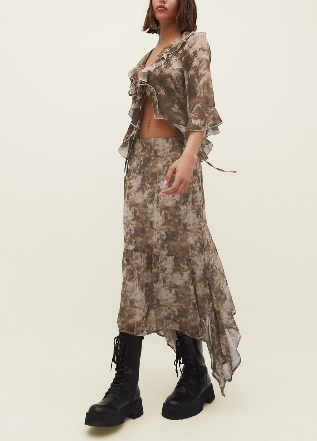 Зелена блуза Stradivarius