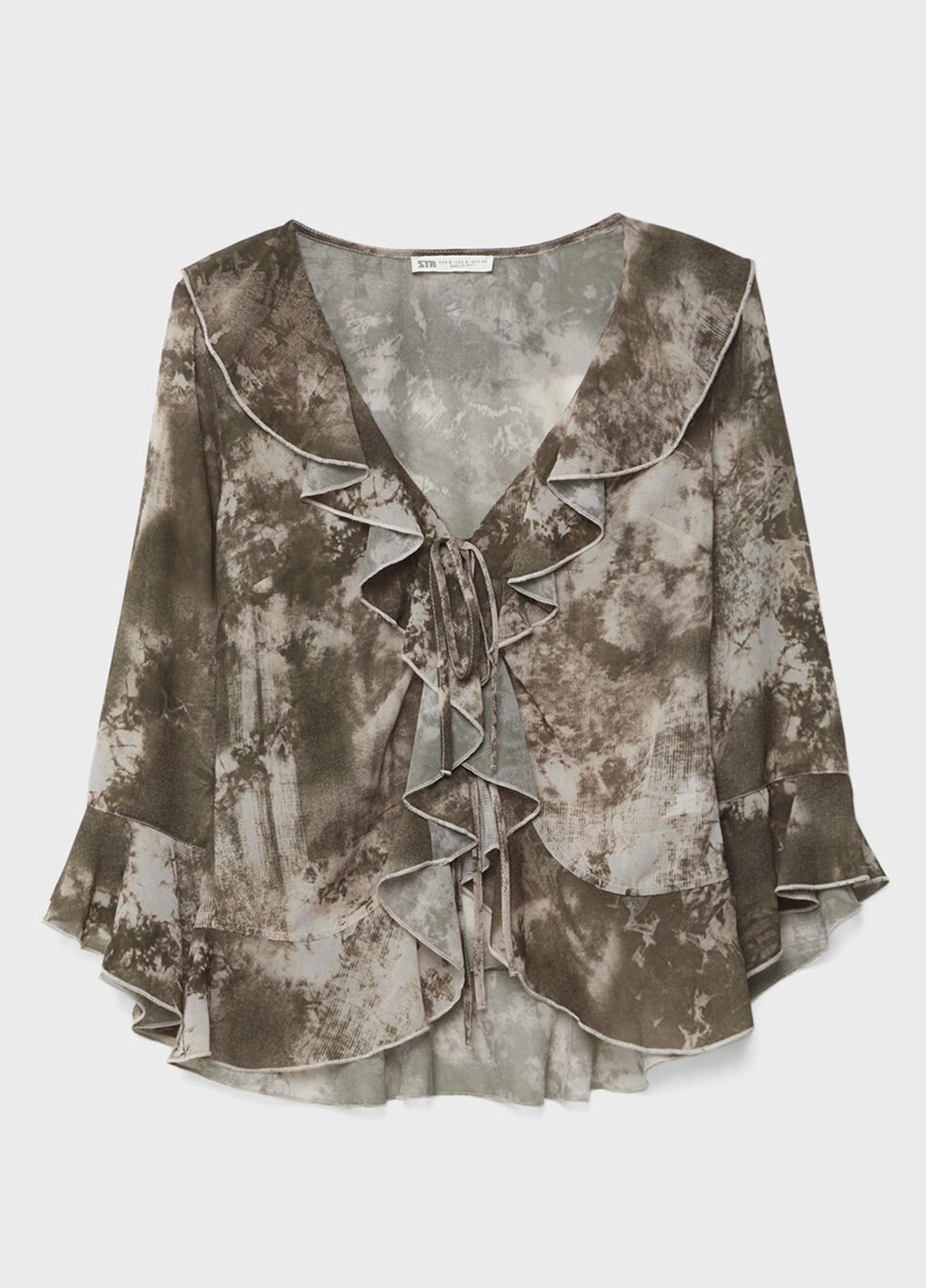 Зелена блуза Stradivarius