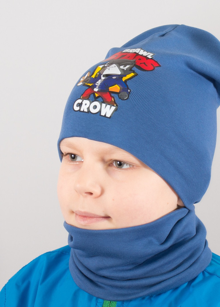 Дитяча шапка з хомутом КАНТА "Brawl Crow" розмір 52-56 синій (OOC-583) Канта (222439527)