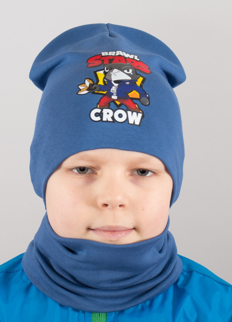Дитяча шапка з хомутом КАНТА "Brawl Crow" розмір 52-56 синій (OOC-583) Канта (222439527)