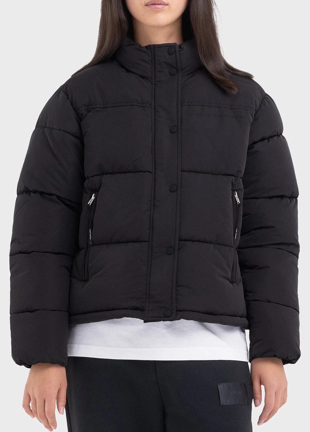 Черная зимняя куртка Replay