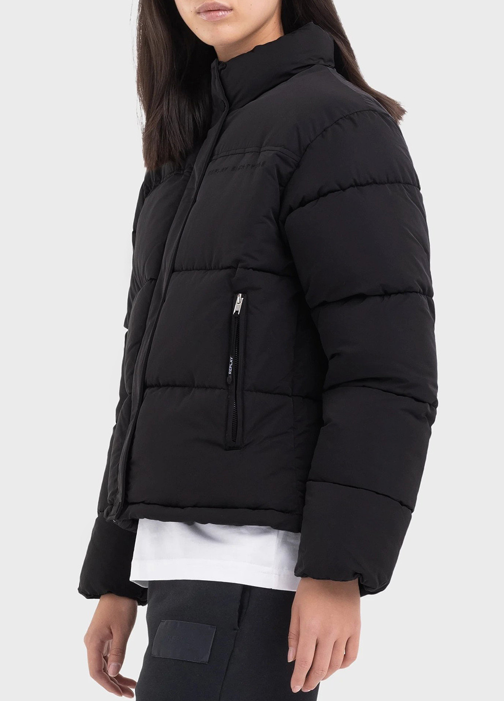 Черная зимняя куртка Replay