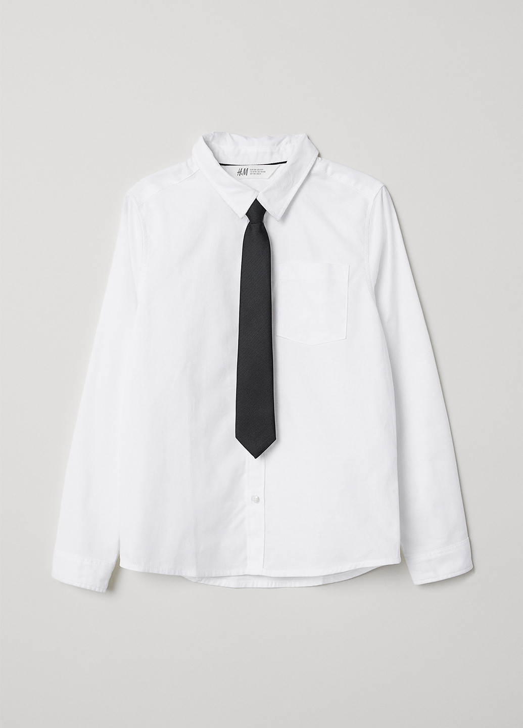 Краватка H&M стандартний однотонна чорна трикотаж, поліестер