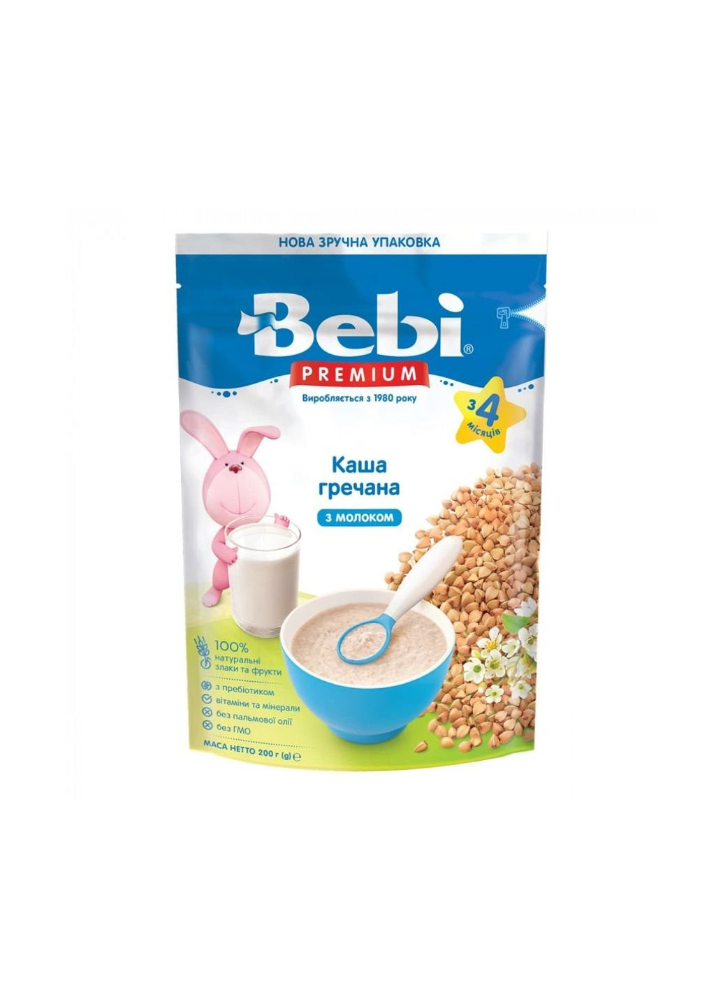 Дитяча каша Premium молочна гречана +4 міс. 200 г (1105050) Bebi (254084347)