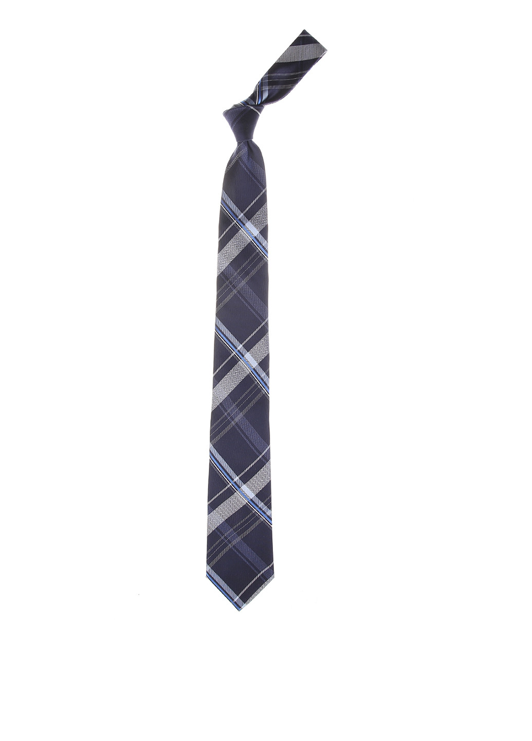 Краватка Michael Kors стандартний клітинка сіро-синя шовк