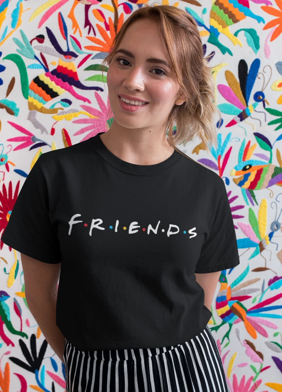 Подарочный набор женский. Футболка чёрная с принтом "Friends", носки с принтом "Время без забот" Maybel - (252660717)