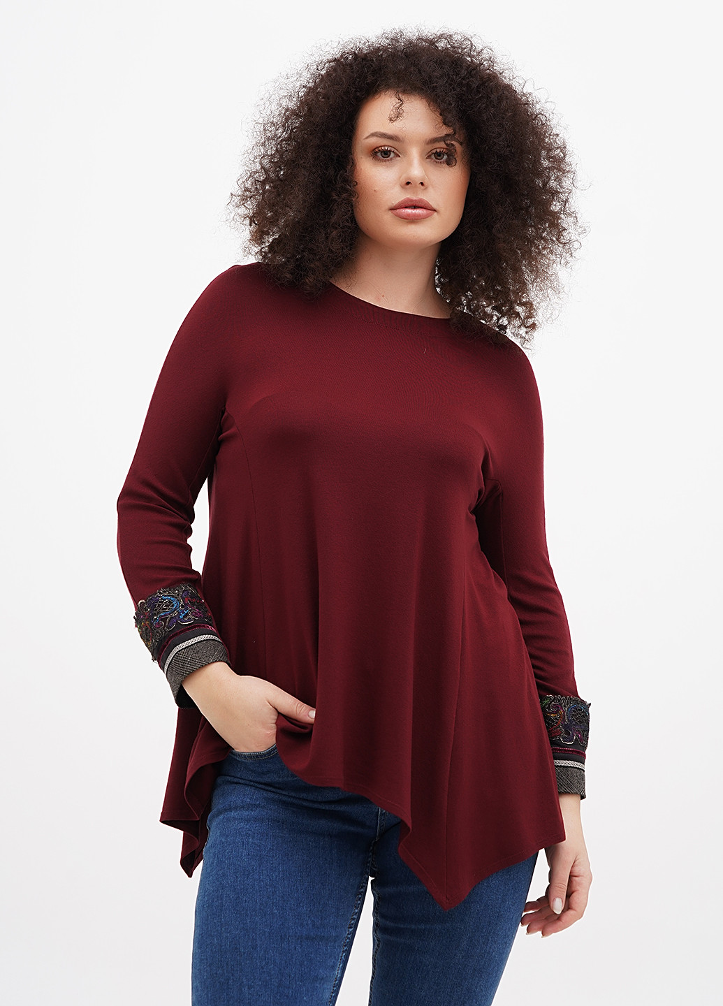 Бордовая блуза Sassofono