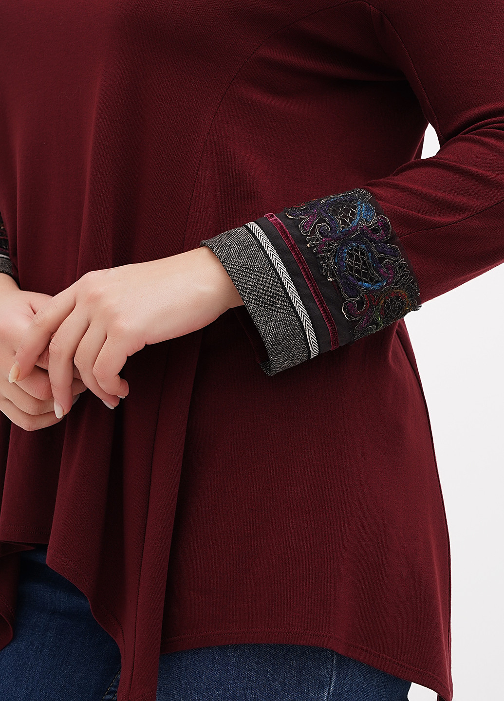 Бордовая блуза Sassofono