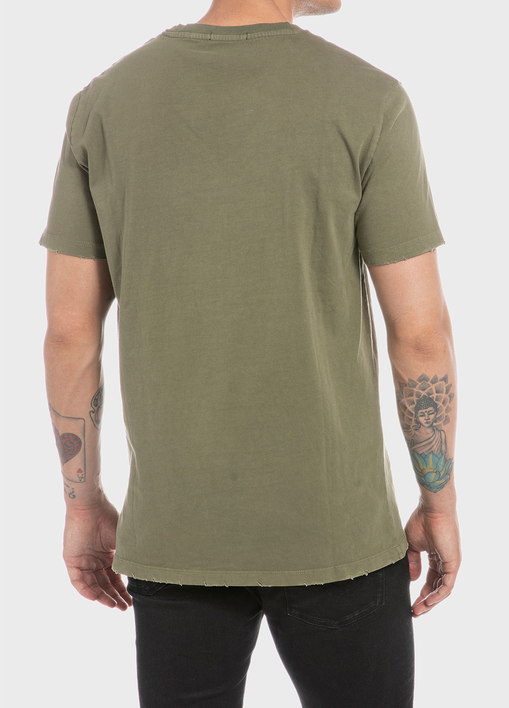 Оливковая футболка Replay