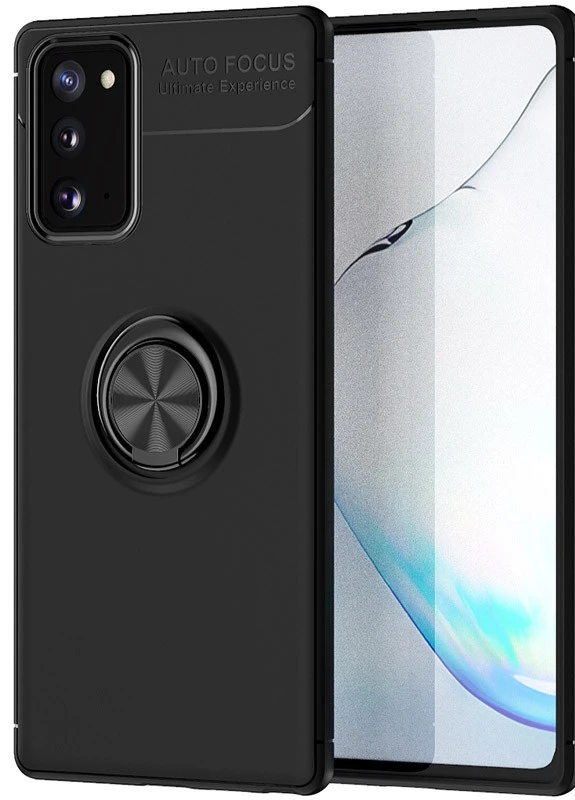 TPU чохол ColorRing під магнітний тримач (opp) для Samsung Galaxy Note 20 Чорний / Чорний (is_00000038305_3) Deen (238480501)