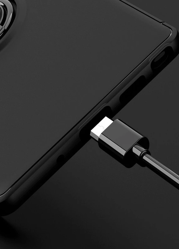 TPU чохол ColorRing під магнітний тримач (opp) для Samsung Galaxy Note 20 Чорний / Чорний (is_00000038305_3) Deen (238480501)