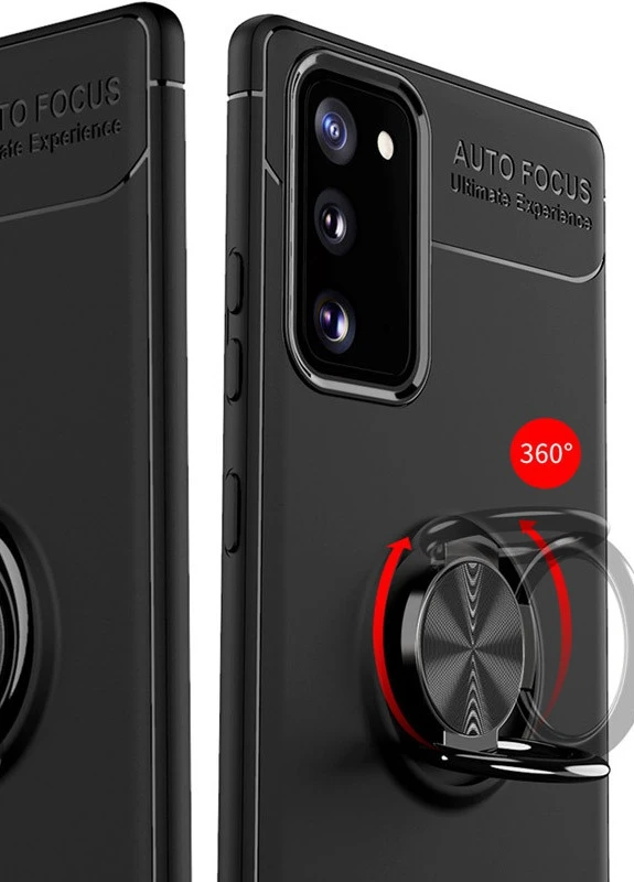 TPU чохол ColorRing під магнітний тримач (opp) для Samsung Galaxy Note 20 Чорний / Чорний (is_00000038305_3) Deen (238480501)