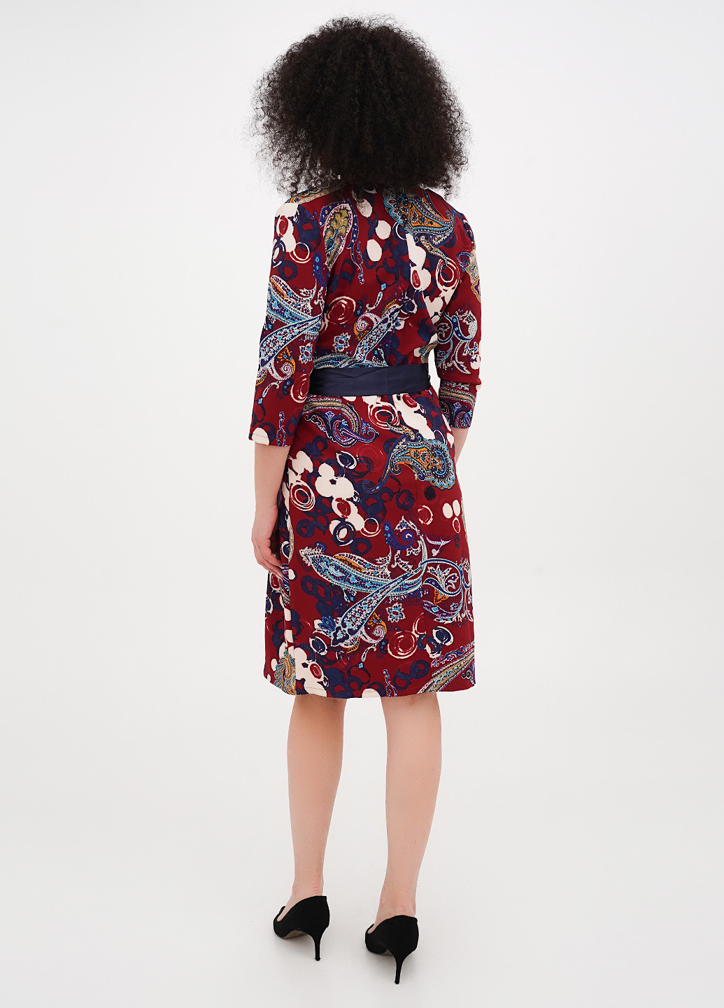 Бордова кежуал сукня футляр Imperial з абстрактним візерунком