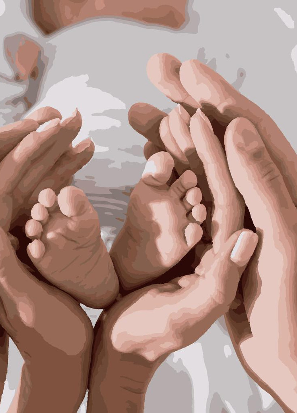 Картины по номерам "Счастье в ладонях" 40*50 см No Brand (254584086)