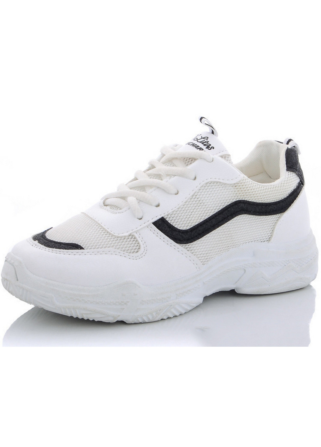 Белые всесезонные кроссовки 7665-1 41 бело-черный Cinar