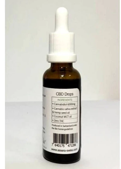 Медична Олія конопляна 20% CBD Oil 6000mg ASSERA FULL SPECTRUM (Швейцарія) Каннабідіол Медичний FX (252715961)