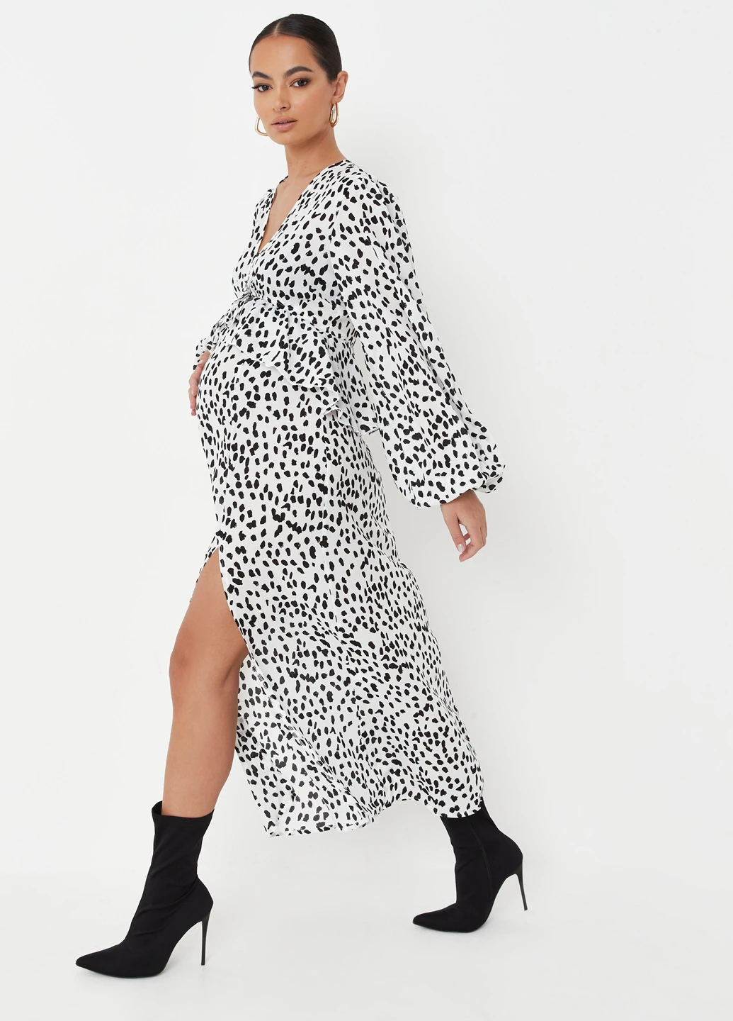 Белое кэжуал платье для беременных Missguided с абстрактным узором