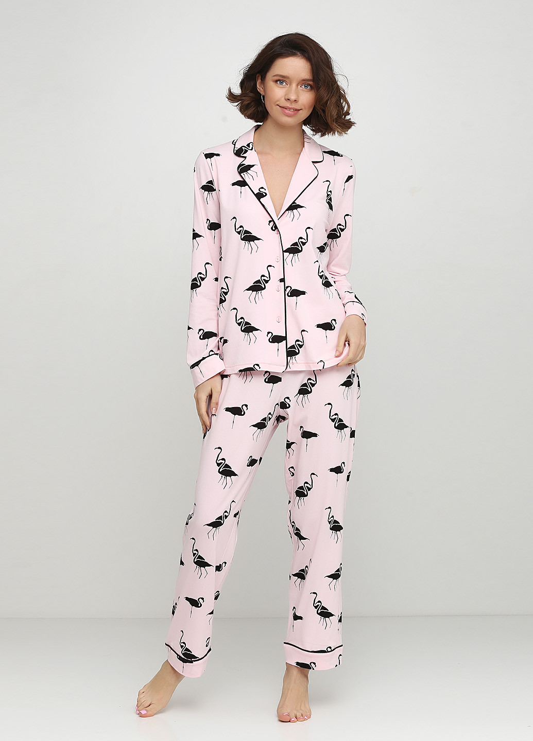Светло-розовая всесезон пижама (рубашка, брюки) Maria Lenkevich