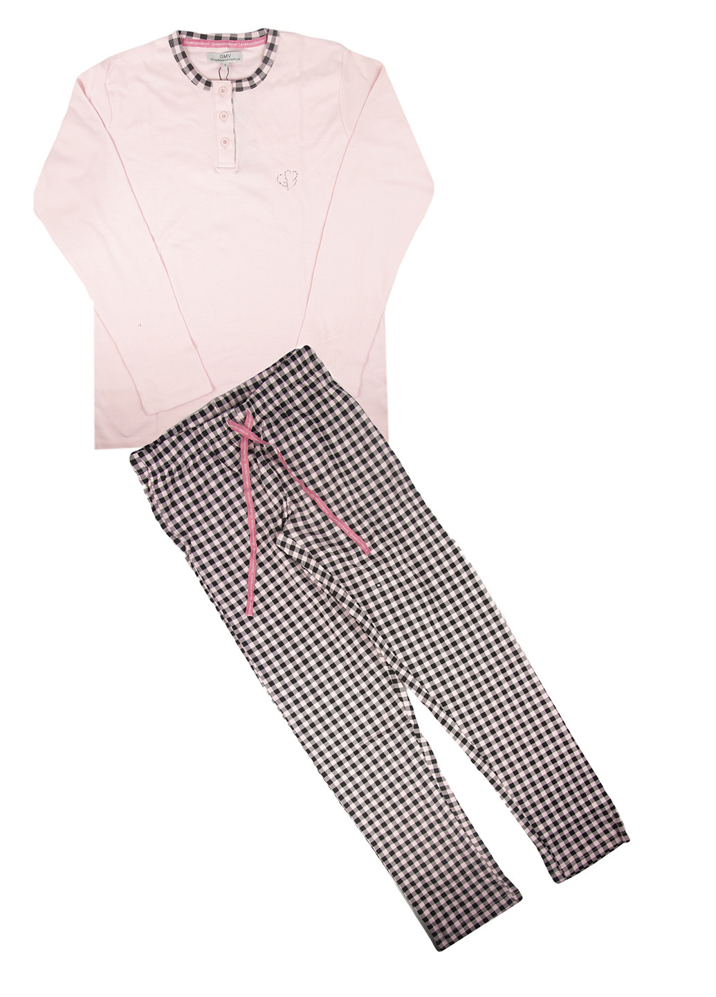 Светло-розовый демисезонный комплект (лонгслив, брюки) GMV