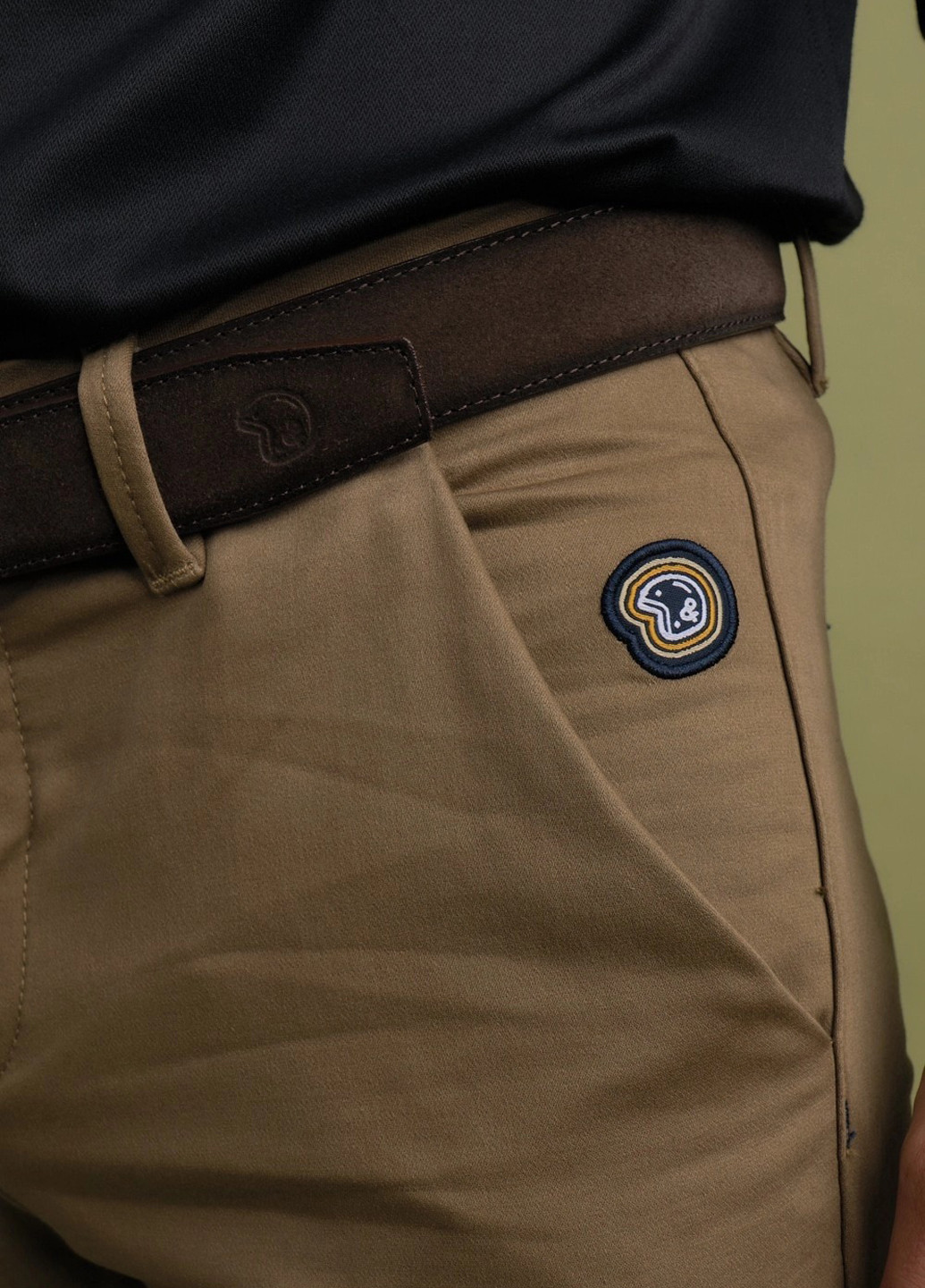 Темно-бежевые кэжуал демисезонные чиносы брюки Benson & Cherry