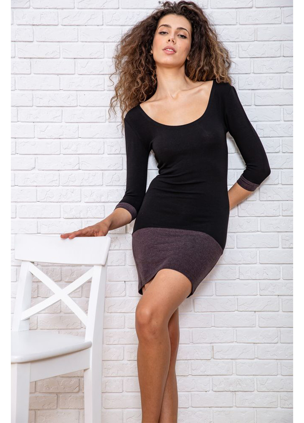 Черное кэжуал платье футляр Ager однотонное