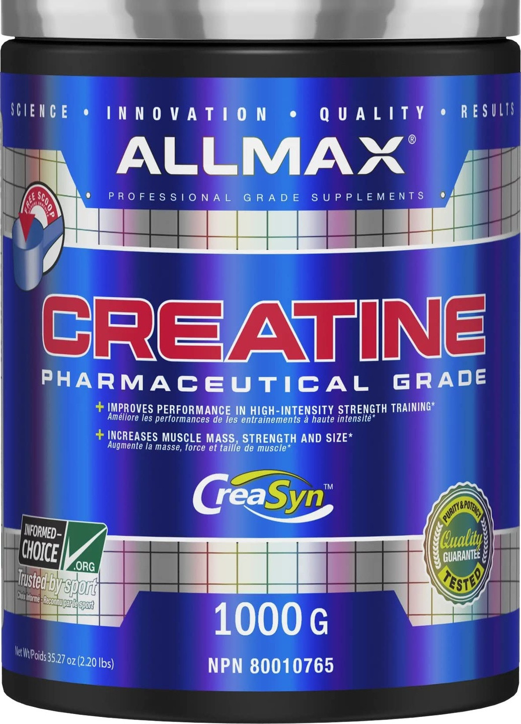 Чистий мікронізований моногідрат креатину Creatine Pharmaceutical Grade 100 g ALLMAX Nutrition (254661266)