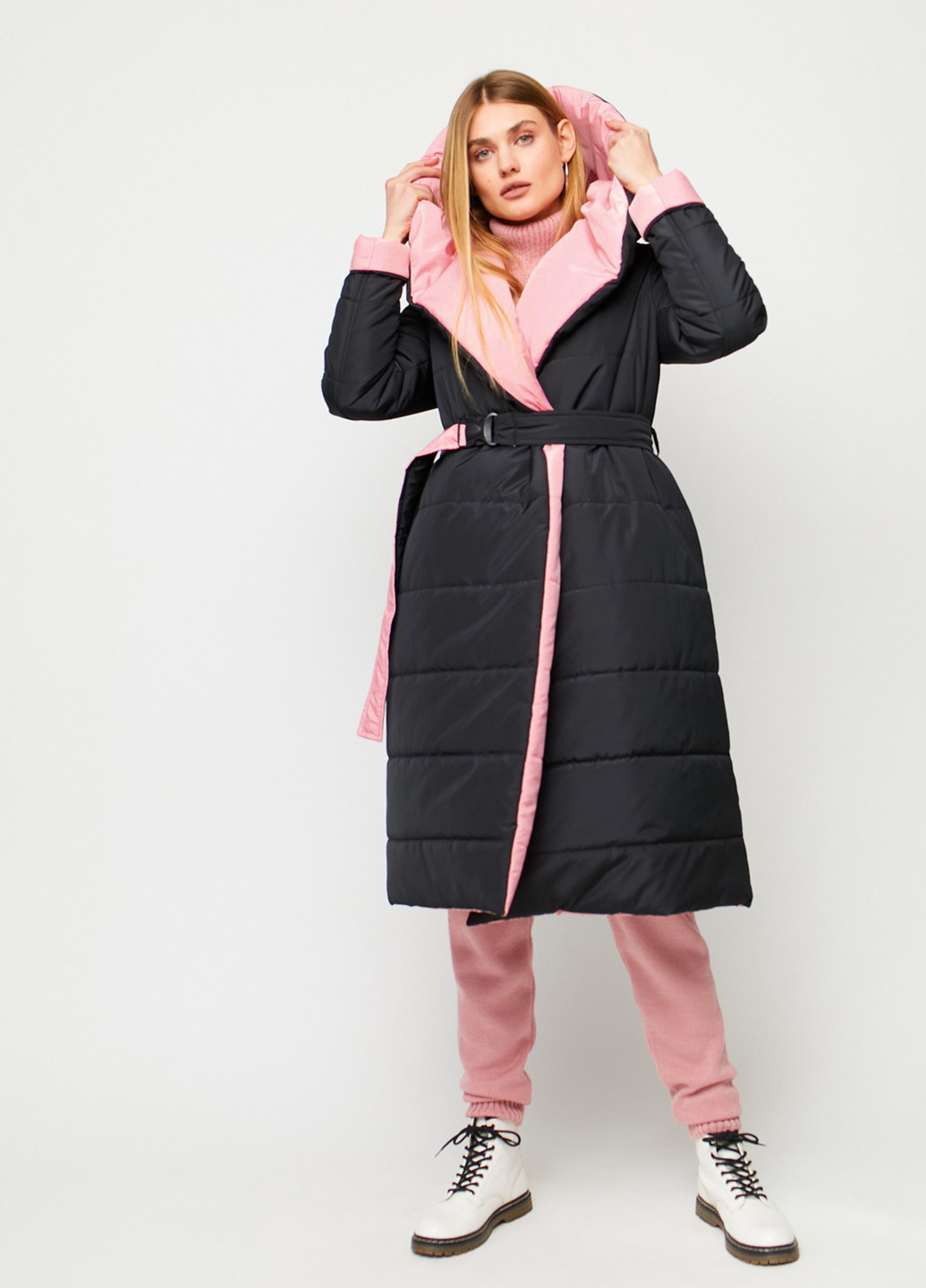 Розовая зимняя пальто Karree
