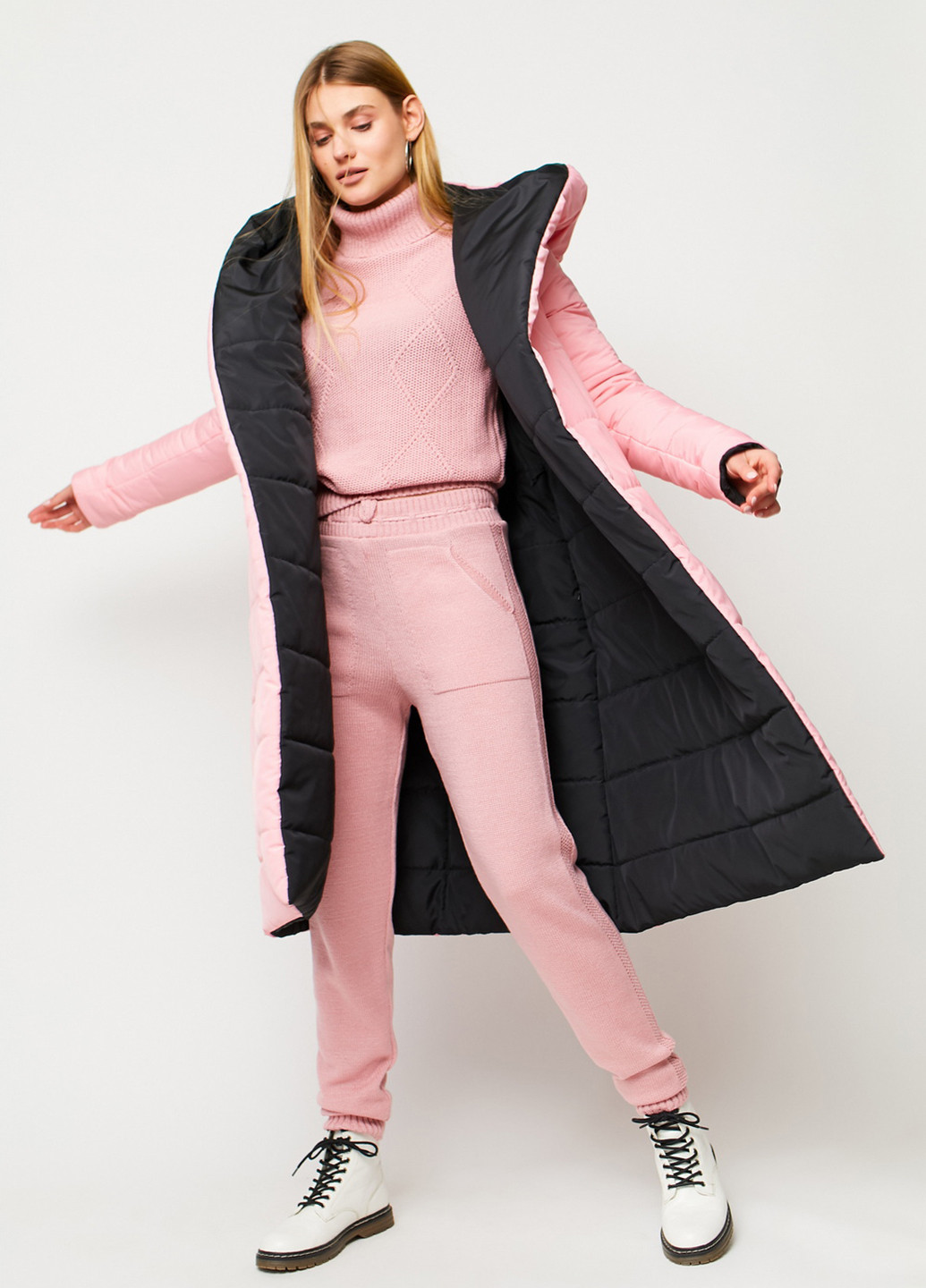 Розовая зимняя пальто Karree