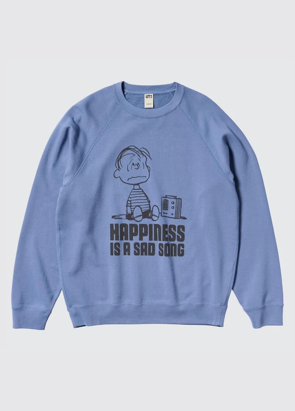 Синий свитшот Uniqlo рисунок без декора (327231656)