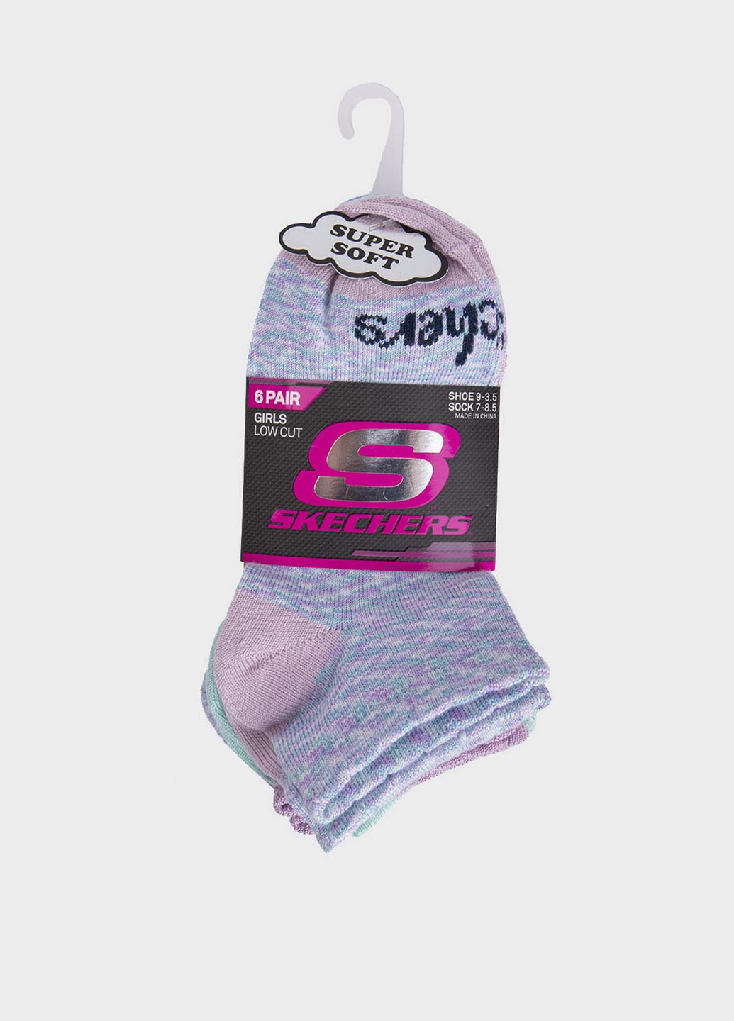 Комбіновані шкарпетки (6 пар) Skechers меланжі (325233201)